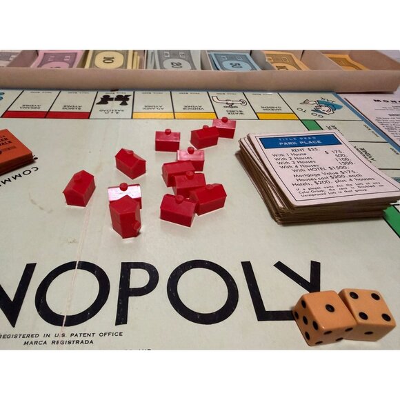 Vintage 1961 Monopoly Board Game Parker Brothers Complete - Picture 6 of 12